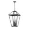 Z-Lite Talbot 4 Light Outdoor Chain Mount Ceiling Fixture, Black & Clear Beveled 579CHXLX-BK - alternate 1